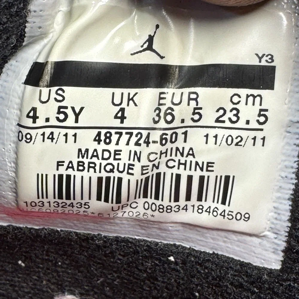 Jordan 4 Retro‎ GS Voltage Cherry Pink Black 487724-601 Kids Size 4.5Y